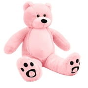 WOWMAX 3 Foot Giant Teddy Bear Daney Cuddly Stuffed Plush Animals Teddy Bear Toy Doll for Birthday Christmas Pink 36 Inches
