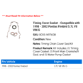 thumbnail image 2 of Timing Cover Gasket - Compatible with 1998 - 2002 Pontiac Firebird 5.7L V8 VIN G 1999 2000 2001, 2 of 3