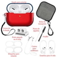 thumbnail image 2 of Funda Alto Brillo Y Kit Accesorios Para AirPods Pro 9 Piezas rojo Gadget Collection Mx GC-FABKAAP, 2 of 10