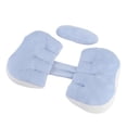 thumbnail image 1 of Pregnancy Sleeping Wedge Pillow, Crafted U Shape Lumbar Belly Support Comfort Velvet Cover for Maternity Wedge Pillow with Adjustable Silicone Buttons, 1 of 7