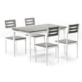 thumbnail image 1 of Gris y blanca 3-piece dining set con spiral legs - mesa y 2 sillas para small kitchens y apartments, 1 of 6