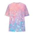 thumbnail image 6 of Womens Oversized Graphic Tees Plus Size Drop Shoulder Summer T-Shirts Baggy Short Sleeve Casual Pullover Pink, S, 6 of 7