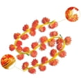 thumbnail image 2 of Paquete de 24 coronas de hojas de otoño sintéticas, colgante de ratán para boda, 2 of 4