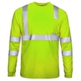 thumbnail image 2 of Mens Class 3 Safety Shirt Long Sleeve High Visibility Reflective Breathable Hi Vis Work Tee Construction Warehouse, 2 of 6