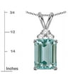 thumbnail image 3 of Star K � Emerald Cut 10x8 mm Simulated Aquamarine Pendant Necklace, 3 of 7