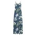 thumbnail image 4 of CEHVOM Robes d'Été pour Femmes Décontractées Boho Imprimées à Bretelles Anneau Plage Longue Robe Maxi avec Poches, 4 of 5