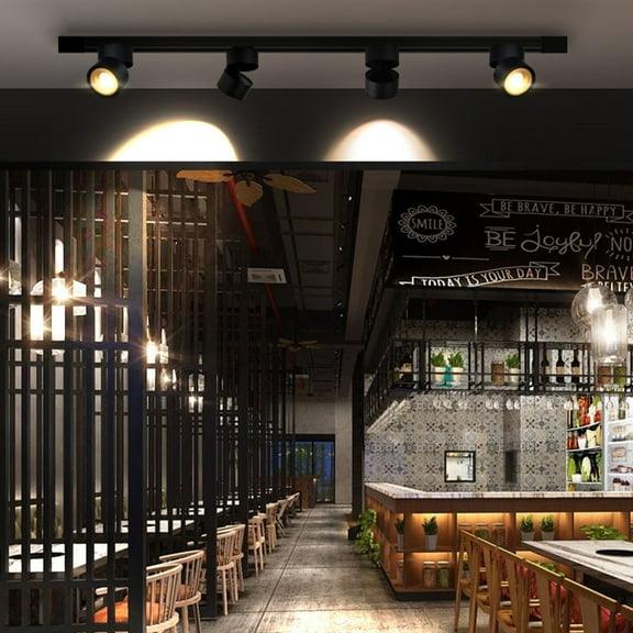 Toyvian Led Spotlight Black 1Pcs 3.9In Round Ceiling Mount