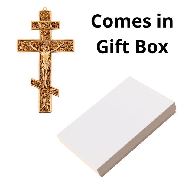 Gold Pewter Cross (8.5