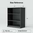 thumbnail image 6 of MAYEERTY 36"x31"x16" Doorless Wood Storage Cabinet Combination Cabinets for Living Room, Black, 6 of 6