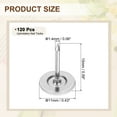thumbnail image 2 of 120Pack Push Pins, 11mmx15mm Round Flat Head Decorative Thumb Tacks, White, 2 of 7
