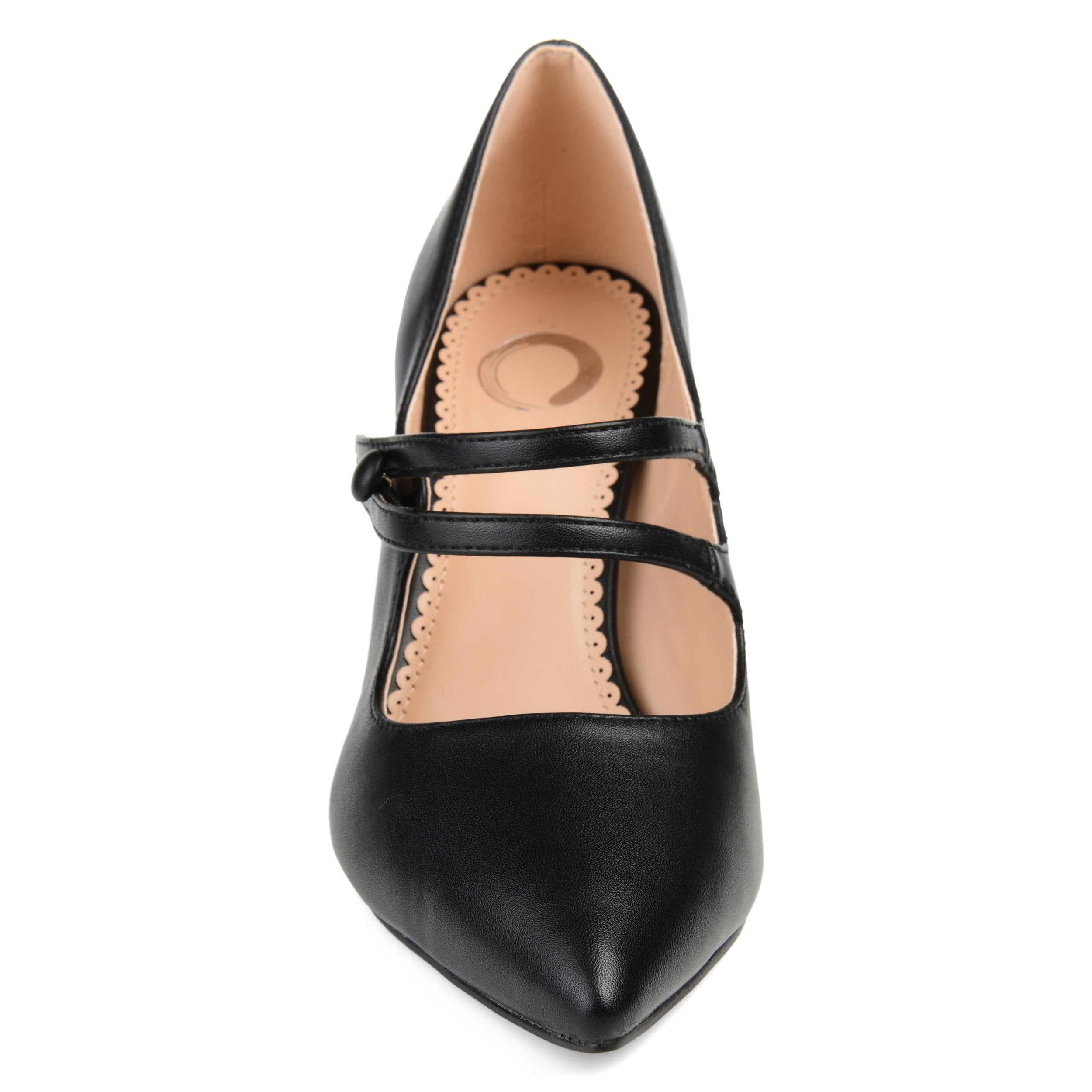 Journee Womens Sidney Pointed Toe Mid Heel Pumps
