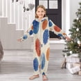 thumbnail image 6 of Soft Big Kids Onesie Pajamas Cozy Loose-Fit Jumpsuits for kids with Pockets for Christmas Lounge & Play Blue Splashes Artistic Pattern, 6 of 8