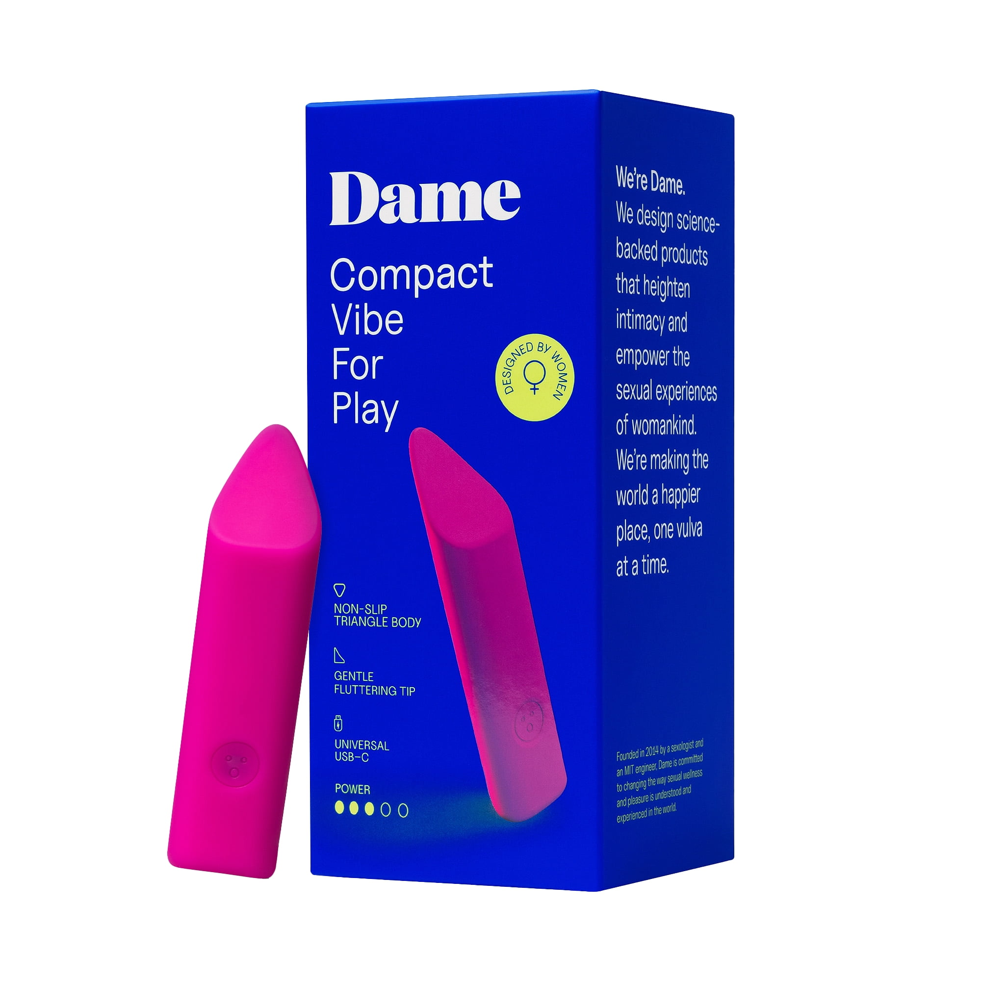 Dame The Go Kit with Zig Tiny Vibrator, 2 fl oz Aloe Lube, and Stash Travel Pouch