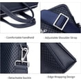 thumbnail image 3 of FSD.WG Maletín de Cuero - Bolso de Negocios de un Solo Hombro para Laptop, Se Adapta a Dispositivos de 15.6 Pulgadas, Azul, 3 of 6