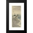 thumbnail image 2 of Ohara Koson 8x14 Black Modern Framed Museum Art Print Titled - Sandpipers at Sickle Moon (1900 - 1910), 2 of 5