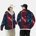 thumbnail image 4 of Lsque Cool Wolf Head UPF 50+ Lightweight Sun Protection Men's Women's Long Sleeve Shirt, Hoodie Performance -X-Large, 4 of 9