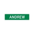 thumbnail image 1 of Andrew Boys Children Name Letter Printed Label Kids Indoor Outdoor Wall Plaque Decoration Aluminum Metal Sign 4"x13.5", 1 of 1
