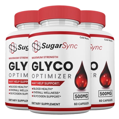 (3 Pack) Sugar Sync Glyco Optimizer Pills, Max Strength Supplement, SugarSync Glycogen Support Capsules
