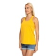 thumbnail image 2 of Women's Gathered Racerback Sleeveless Tank Top, L, Mustard, by Ambesonne, 2 of 4