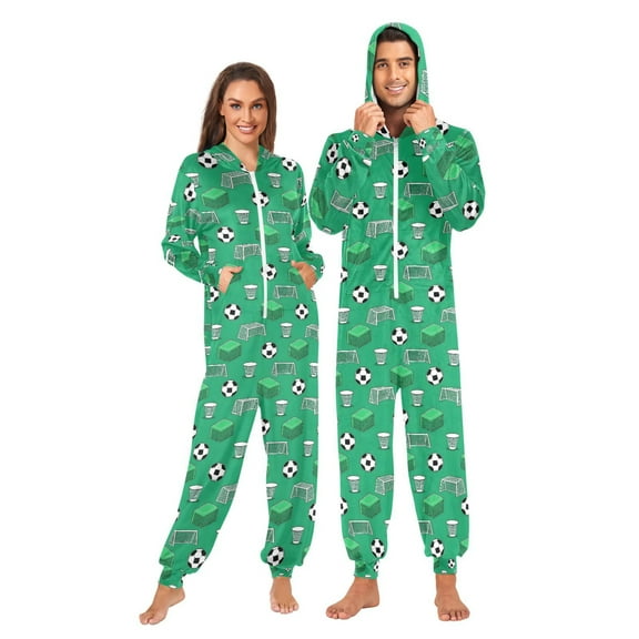 joogoo Football Unisex Adults Onesies Pajamas Jumpsuits L