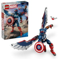 LEGO Marvel New Captain America Construction Figure - Buildable Action Figure - Birthday Gift for Boys and Girls Ages 8  - Avengers Super Heroes Toy for Kids - 76296