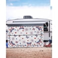 thumbnail image 5 of 4th of July RV Awning Sun Shade Screen 9'X15.3' Butterfly Mesh Sunscreen Patriotic Stars Fireworks Awning Shade Screen with Zipper UV Blocker Completed Kits for RV Motorhome Camper Trailer, 5 of 7
