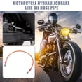 thumbnail image 2 of Unique Bargains 65cm 25.59" Length 10mm ID Motorcycle Hydraulic Brake Line Oil Hose Pipe 28° 0° Stainless Steel Orange, 2 of 6