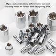 thumbnail image 2 of Labymos 14PCS Acier Chromé-Vanadium Clé Électrique Prise Ensemble Outil de Maintenance Réparation Automobile et Moto, 2 of 8