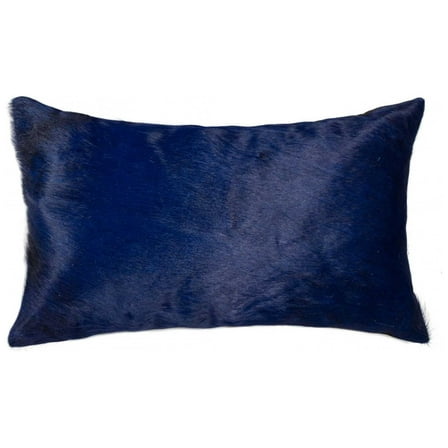 12" x 20" x 5" Navy Torino Kobe Cowhide  Pillow