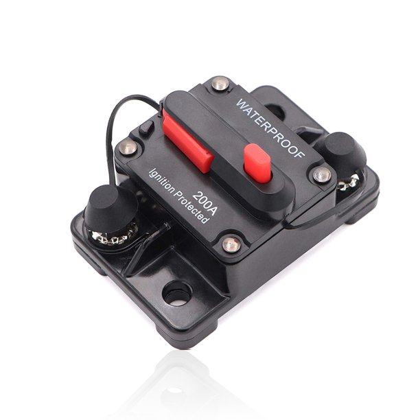 Riwesomey Repuestos para disyuntores, accesorio para yate, fusible impermeable para coche y barco, circuito de reinicio, dispositivo de ruptura, equipo de Vehículos, repuestos y accesorios Mis 200A Riwesomey VI001543-10