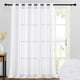 thumbnail image 1 of RYB HOME Cortinas transparentes blancas – Textura de lino, cortina de ventana grande para patio, puerta corrediza de vidrio, cortinas de privacidad semitransparentes extra anchas para sala de estar, d, 1 of 1