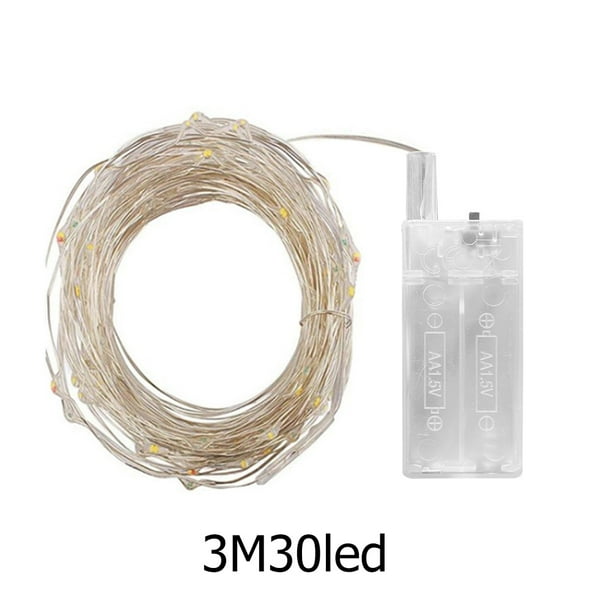 Lámpara Likrtyny Guirnalda de luces LED con Guirnalda de flores 3 metros 30LED blanco