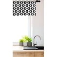 thumbnail image 2 of Ambesonne Black and White Valance Pack of 2, Monotone Hexagons, 42"X18", Charcoal Grey, 2 of 3