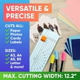 thumbnail image 2 of 12 Inch Paper Trimmer, A4 Size Paper Cutter With Automatic Security Safeguard For Coupon, Craft Paper And Photos (Green), 2 of 4