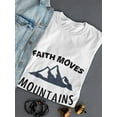 thumbnail image 3 of Faith Moves Mountains Rocky Mountains Women White T-Shirt, Female Large, 3 of 4