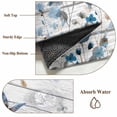 thumbnail image 4 of Spring Flowers Area Rugs 5x7 ft Watercolor Grey Blue Floral Leaf Butterfly White Wood Grain Washable Rug Non Slip Indoor Carpet Absorbent Floor Mat for Living Room Bedroom Dining Room, 4 of 9