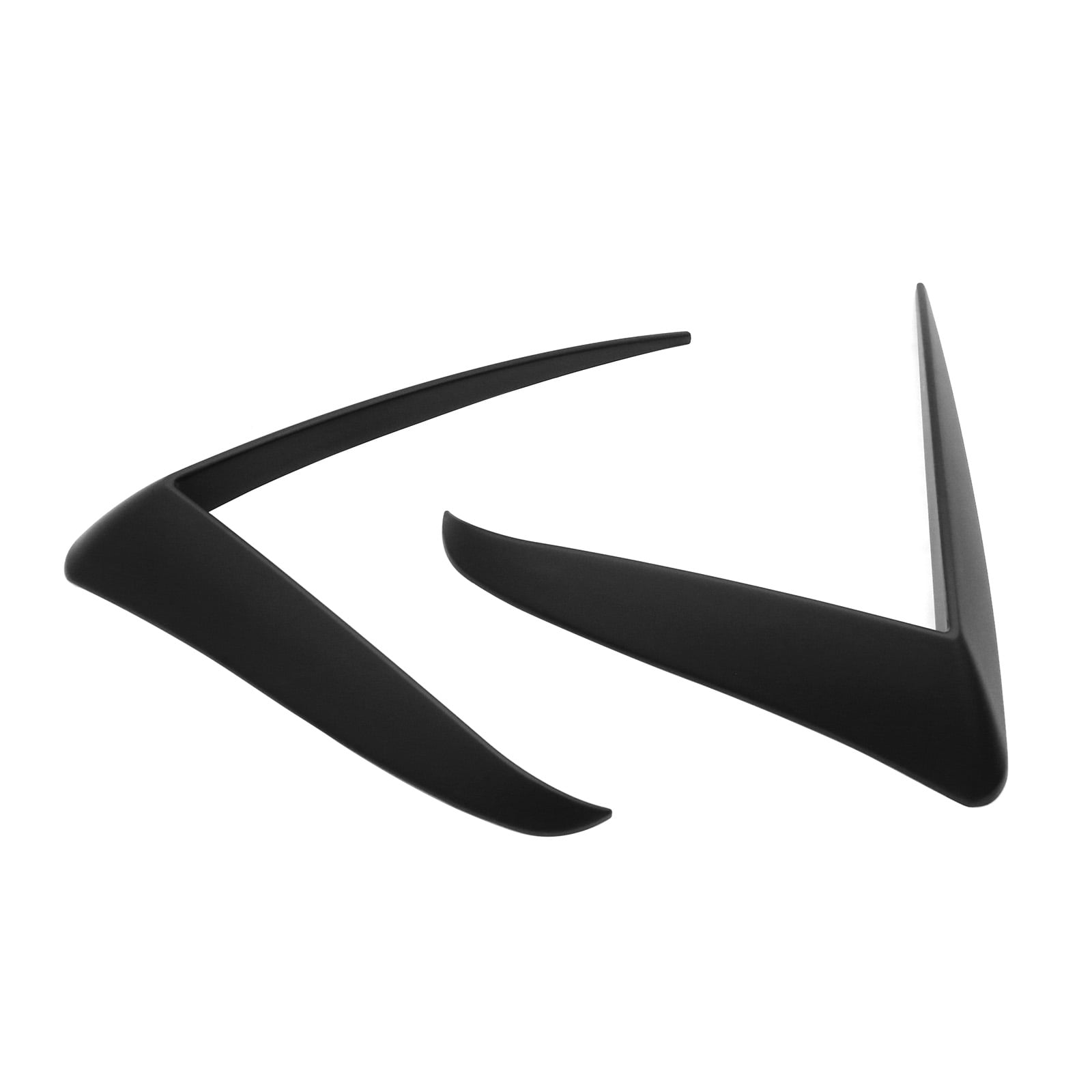 Ikon Motorsports Fog Light Eyelid Trim Compatible with 2025-2026 Tesla Model Y Juniper, IKON Style Driving Lamp Bezel ABS Plastic Eyebrow Spoiler Matte Black Front Side Decoration Frame 2PC