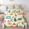 thumbnail image 1 of Erosebridal Rustic Camper Bedding Sets Full Size, Happy Camping Comforter Sets with Sheets, Cartoon Car Decor, Reversible, 1 of 5