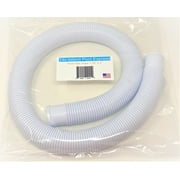 Tiki Island 1-1/4 Inch x 3 Foot Long White Above Ground Swimming Pool Hose Flex Connection Filter or Wall Return Suction