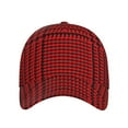 thumbnail image 2 of Daiia Red Black Houndstooth Baseball Cap Men Women Classic Adjustable For Running Workout And Outdoor Activitie All Season Dad Hat Gift, 2 of 9
