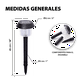 thumbnail image 2 of Set 6 Farol Estaca Luz Led Impermeable Energia Solar Jardin negro 6.49 pulg Elly Decor ED-ELJLSBK, 2 of 8