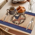 thumbnail image 3 of Independence Day Placemats Set of 12, Vintage Stars Stripes Non-Slip Place Mats Washable Table Mats for Kitchen Dining Table Decorations Indoor/Outdoor, 3 of 9