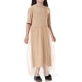 thumbnail image 5 of KAUOD Girls Tulle Long Dress Muslim Mesh Lace Short Sleeve Dresses Teen Kids Crew Neck Soft Eid Prayer Traditional Clothes, 5 of 8