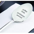 thumbnail image 3 of Gift for Best Friends / Christmas Birthday Funny Gift for Coffee Lover Mom Dad | Coffee First Problem Second Engraved Spoon|, 3 of 5