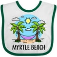 thumbnail image 3 of Inktastic Summer Vacation in Myrtle Beach Boys or Girls Baby Bib, 3 of 4