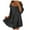 Black, variant on TSADFHJI Sequin Skirt Plus Size Tiered Cake Skirt off The Shoulder Lace Flutter Sleeve Maxi Dress Fashion Solid Color Loose Dress Xxxxl Black