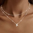 thumbnail image 3 of APSVO S925 Sterling Silver Plated Initial Necklaces for Women Girls CZ Letter K Necklace Set Birthday Graduation Jewelry Gifts Teen Her Wife Mom Girlfriend Female Adults Kids Ideas, 3 of 6