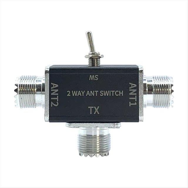 Conmutadores de Antena Coaxiales Manuales de 2 Vías, Conector de 100 W, 0-50 MHz, 1 Entrada y 2 Salidas con Protección de Apagado/ A