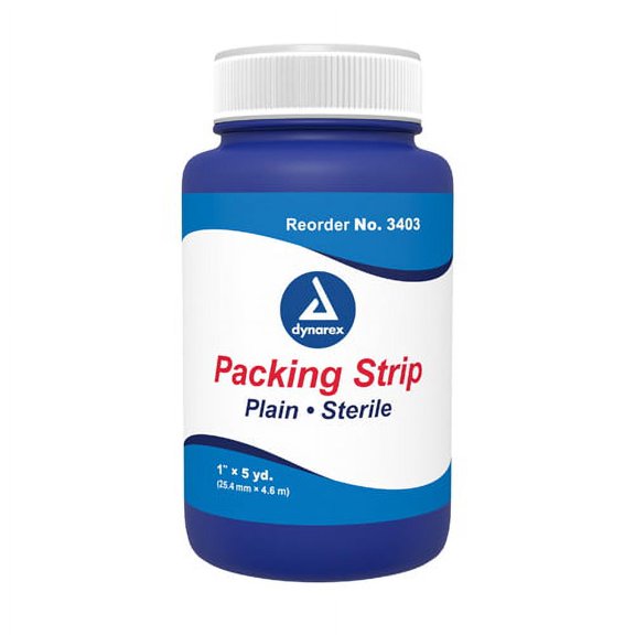 Packing Strips Plain Gauze 1 X5 Yds  (1 Strip/bottle)