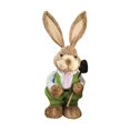 thumbnail image 3 of Estatuilla de de Pascua de pie Decoración de muñeca Altura 13.8 pulgadas Aspecto encantador para escritorio, ventanas, estantes, dormitorios Estilo A Soledad Estatuilla de conejito, 3 of 10